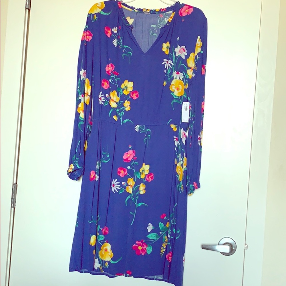 Beautiful Blue Floral Print Dress